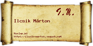 Ilcsik Márton névjegykártya